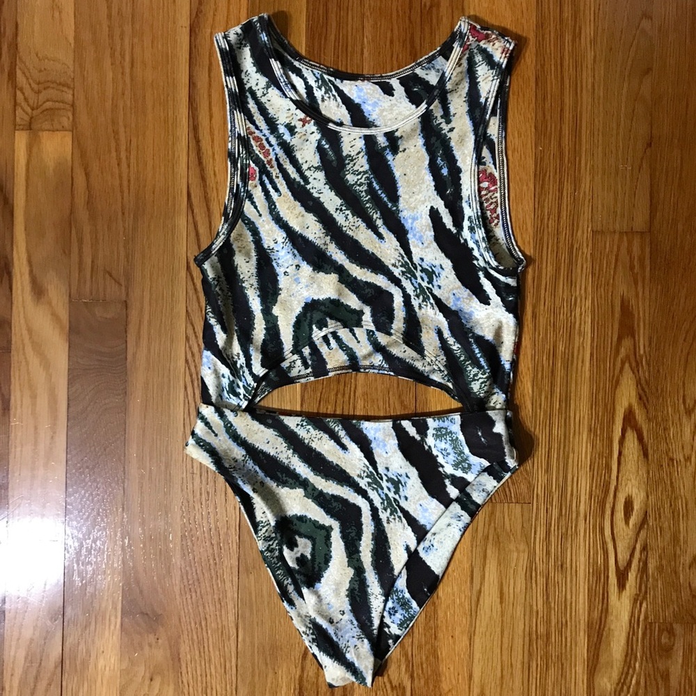 Baja East One Piece Cut Out Swimsuit Revolve